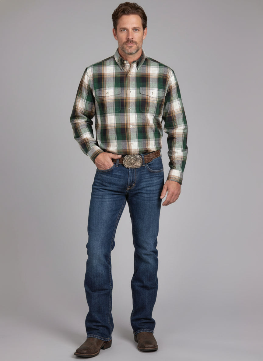 Mens Amarillo Tall Tree Plaid BD Shirt