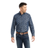 Blue pattern western shirt