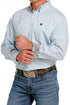 Light blue button-up shirt with rolled sleeves