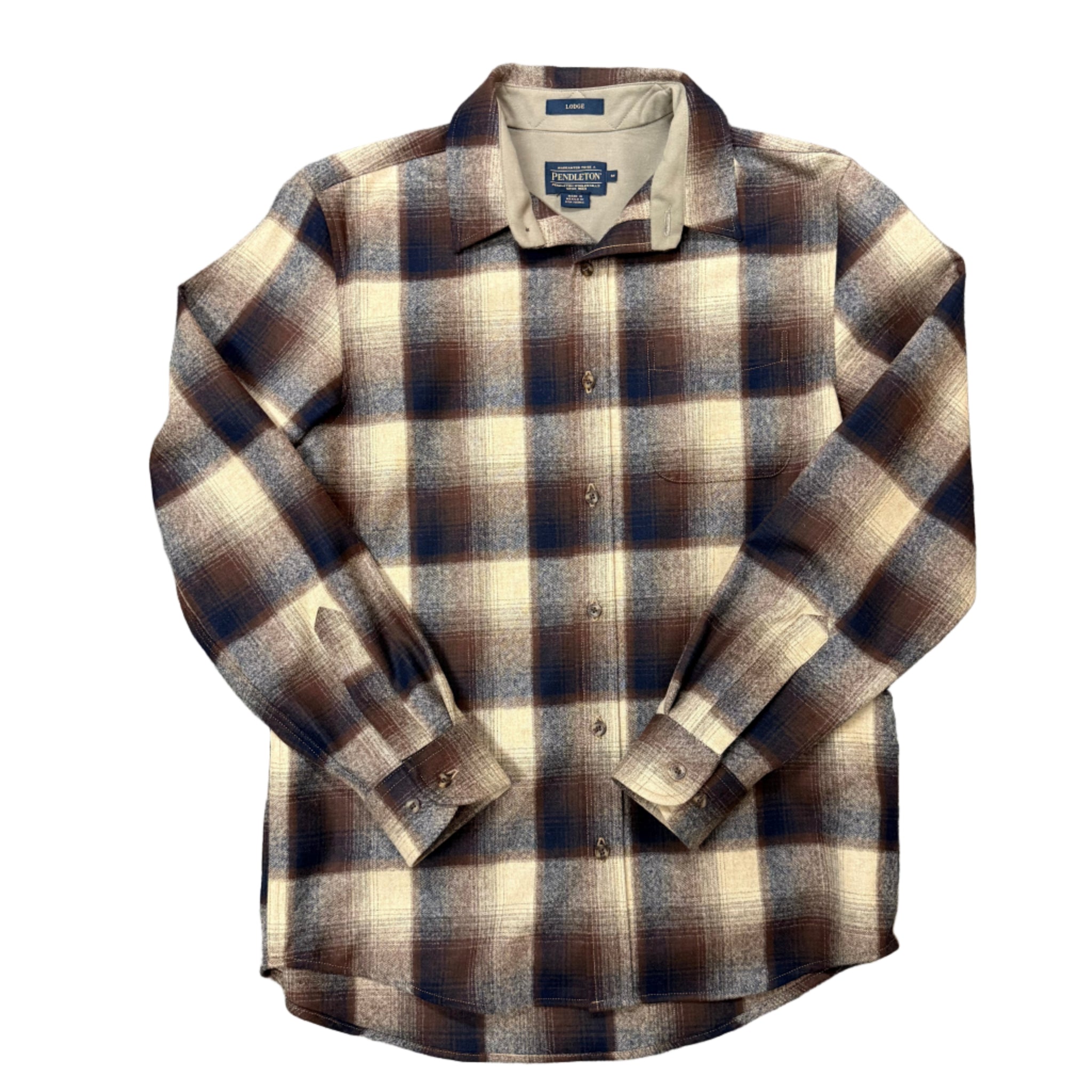 Plaid wool shirt on 