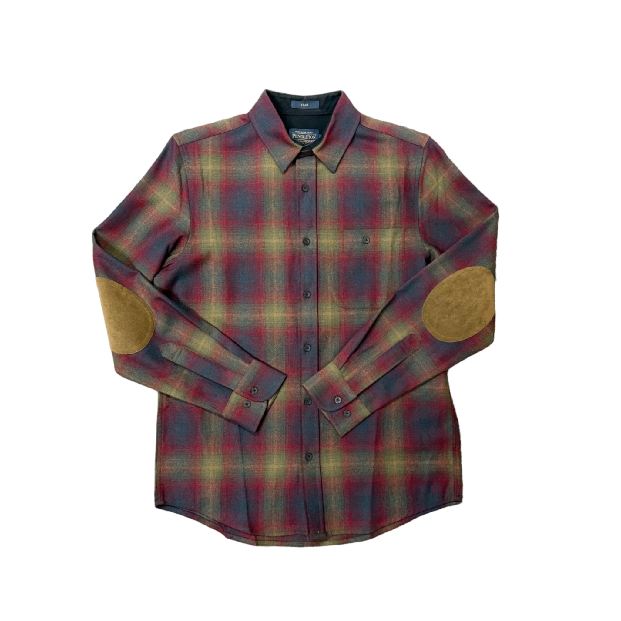 Plaid shirt with elbow patches 