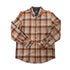 Wool Rust plaid shirt with button front