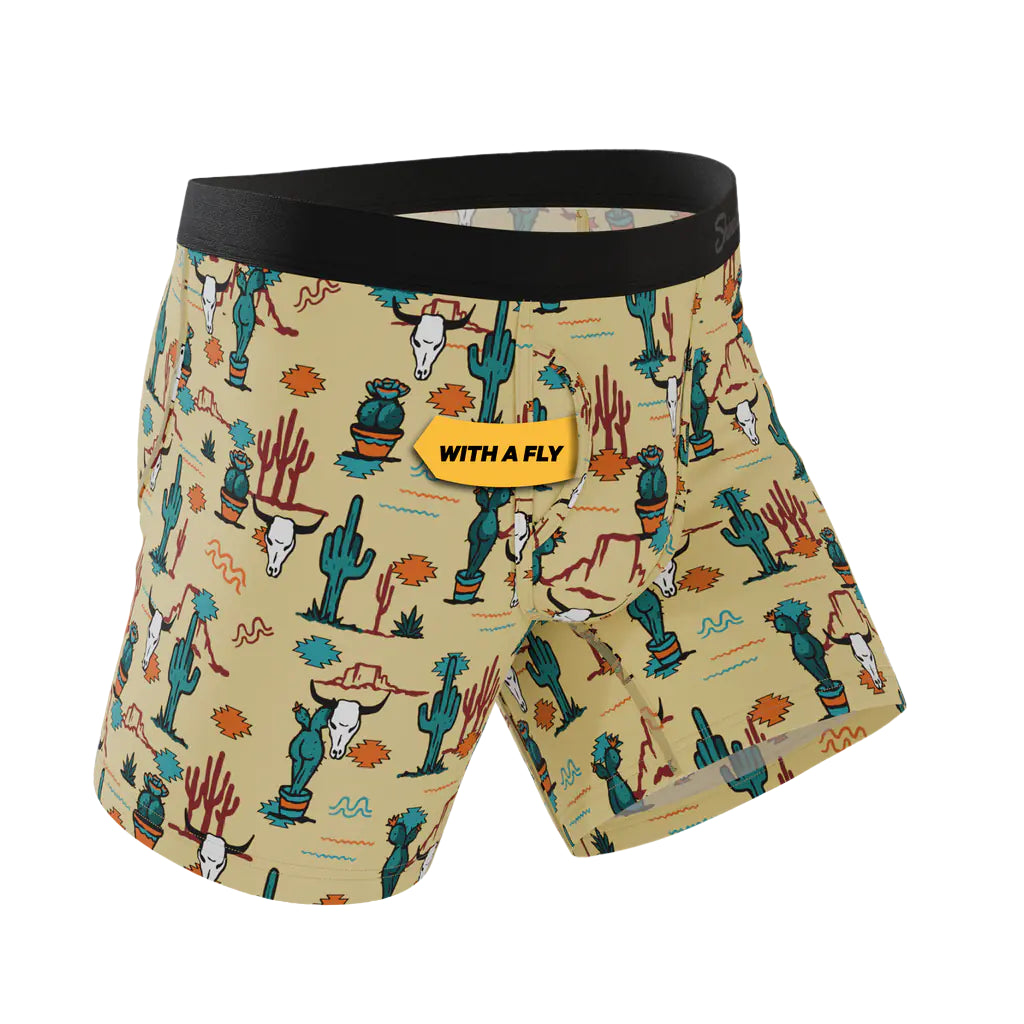 Western patterned underwear with  a fly 