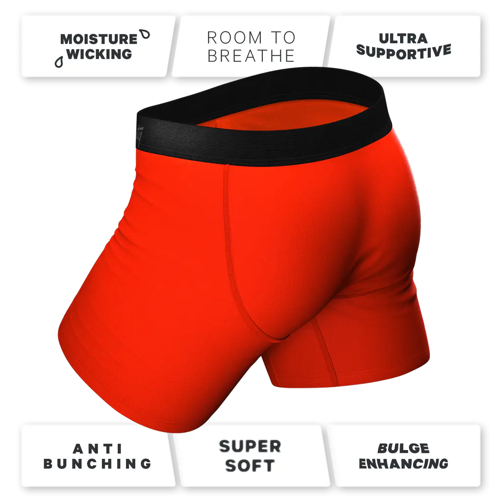 Red boxer briefs with black waistband 