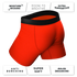 Red boxer briefs with black waistband 