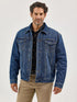 Man wearing a blue denim jacket 