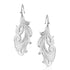 Silver leaf-shaped earrings 