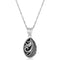 Silver Drop Feather Necklace NC6586