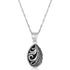 Silver Drop Feather Necklace NC6586