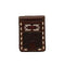 Brown leather bifold money clip