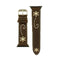 leather watchband embroidered