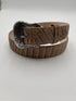 Tan Belt With Floral Buckle 