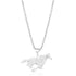 Silver horse pendant necklace 
