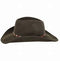 A brown Outback Wallaby hat with a band around the base.