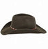 A brown Outback Wallaby hat with a band around the base.