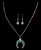 PT & Turquoise Squash Blossom Necklace DNE0736PCTQ