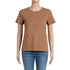 Ladies Brown t-shirt with an embossed bull head design.
