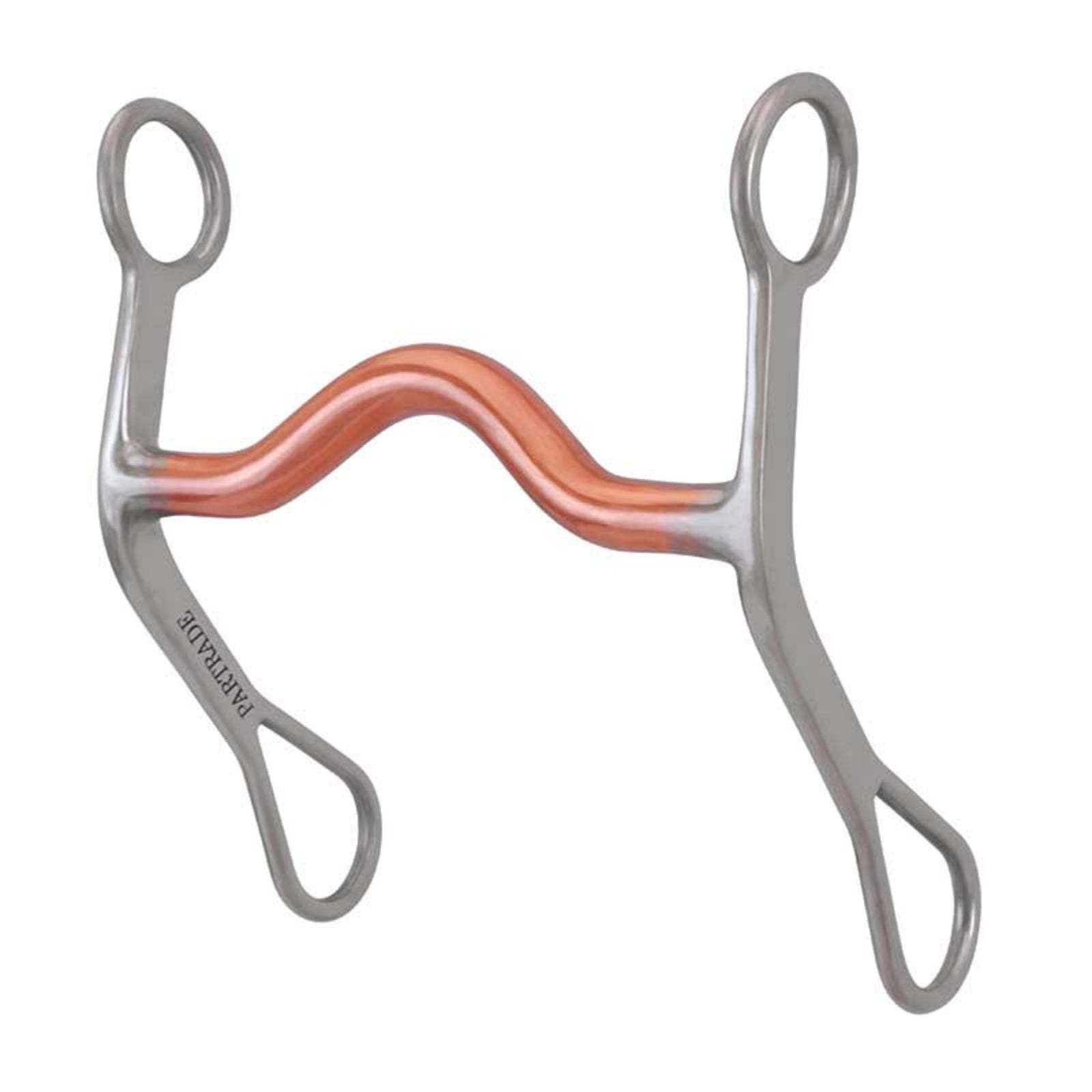 Horse bridle bit with copper mouthpiece 