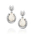 Silver earrings with white stones 