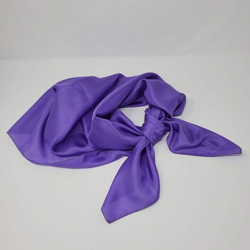 Purple Habotai Silk Wild Rag 36x36