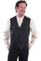 Scully Black Paisley No Lapel Vest RW093N BLK