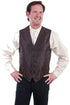 Scully Brown Paisley No Lapel Vest RW093N BRN