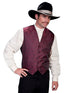 Scully Burgundy Paisley No Lapel Vest RW093N BUR