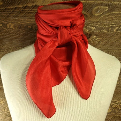 Red Habotai Silk Wild Rag