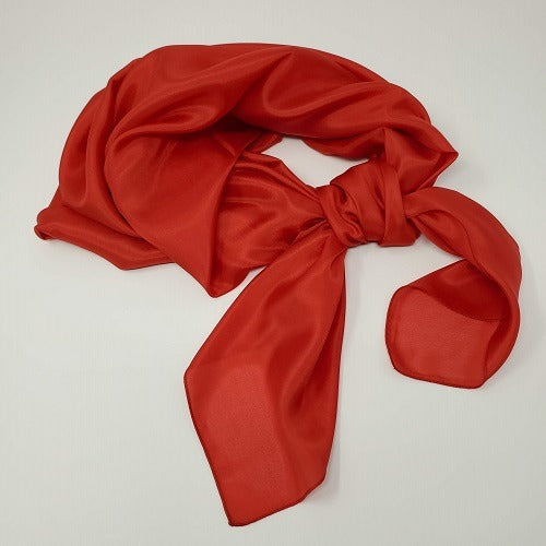 Red Habotai Silk Wild Rag 36x36