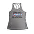 Gray compression tank top with a graphic design 