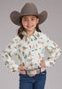 Girls Western graphic snap shirt