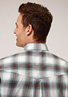 Roper Mens Amarillo Green Shirt 03-001-678-7024