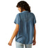 Ariat Women’s Vacation Short Sleeve Chambray Shirt – Lightweight Western Button-Down