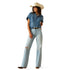 Ariat Women’s Vacation Short Sleeve Chambray Shirt – Lightweight Western Button-Down