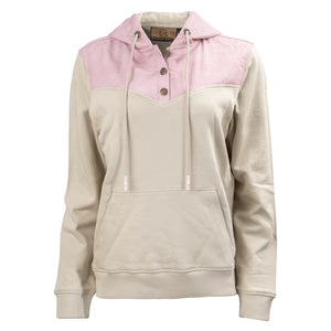 Ladies Pink and Oatmeal STS Hoodie
