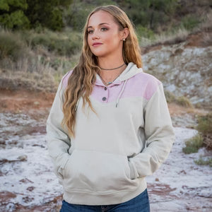 Whit Hoodie Pink/Oatmeal