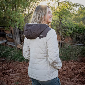 Wmns Rowan Cream/Brown Jacket