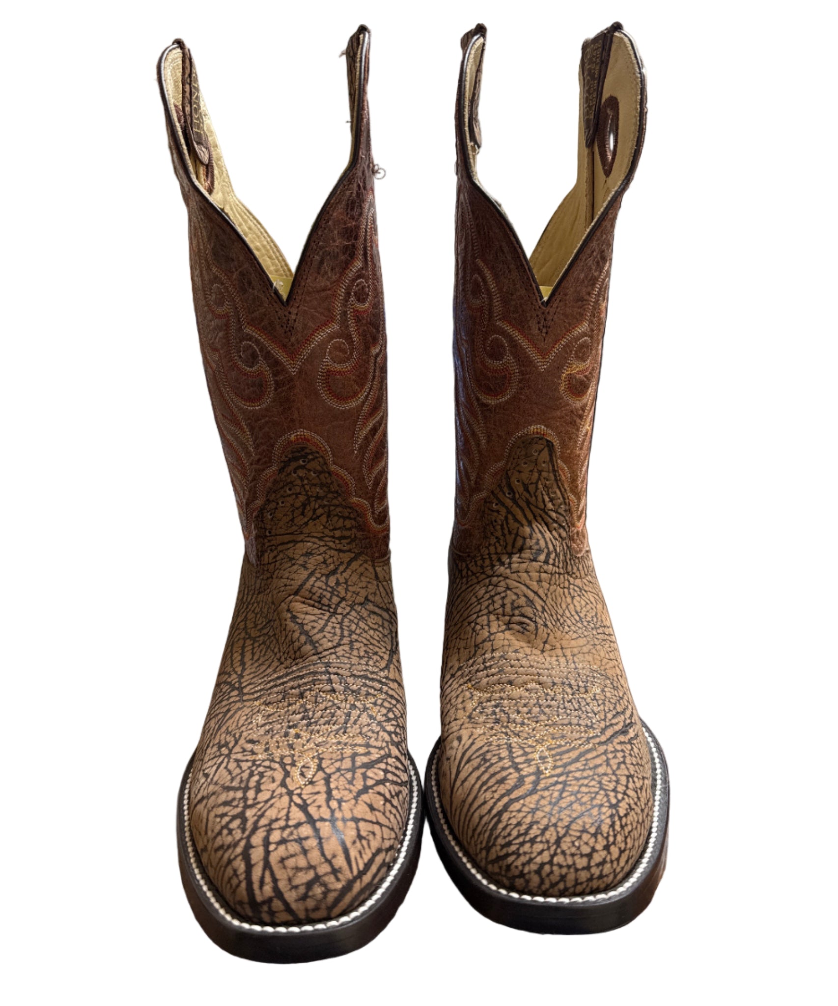 Men's Brown print Cowboy boots 