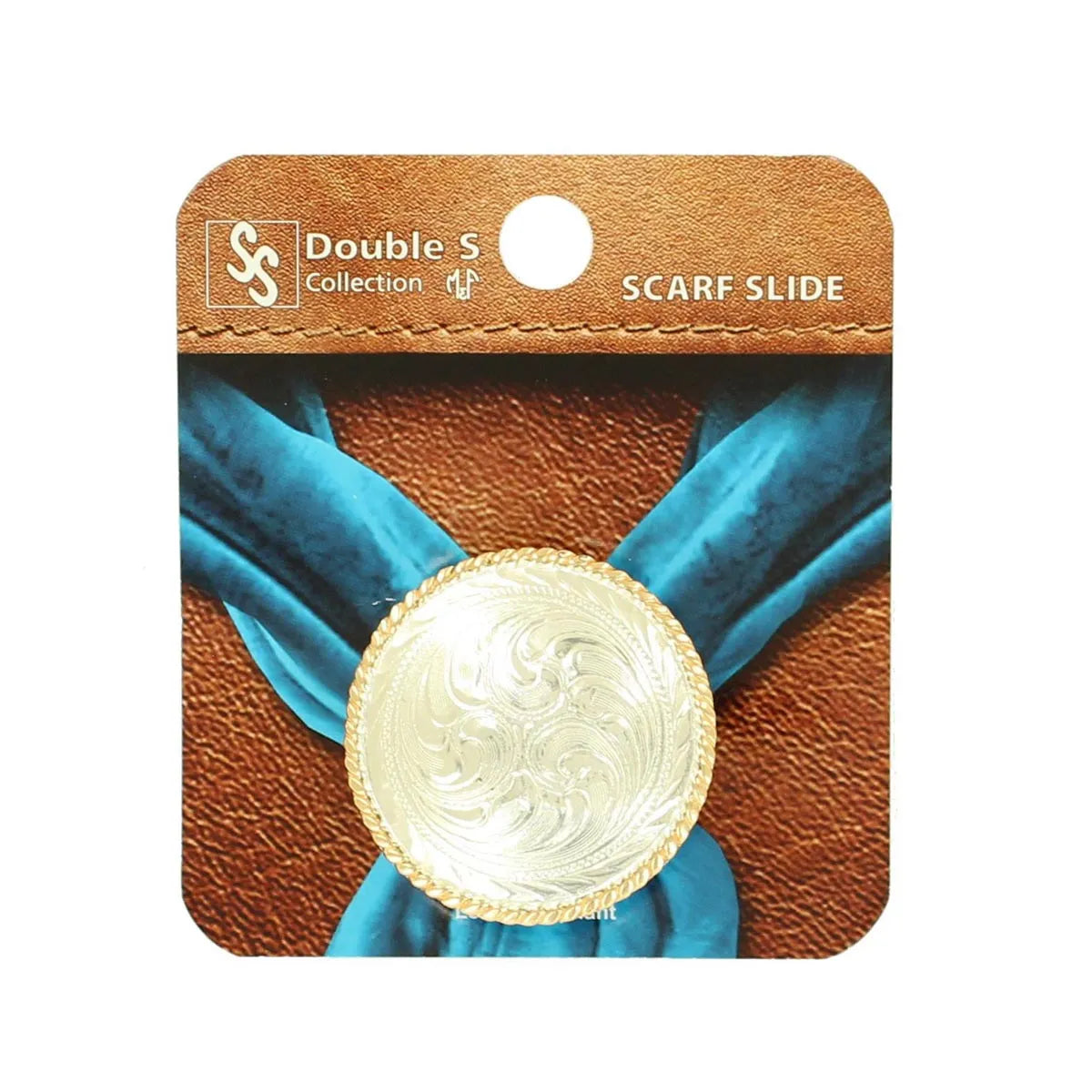 4 Scarf Slide Concho w/ Rope Edge 28070