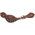 Leather Spur Straps Teal 