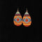 Silver Strike Aztec Teardrop Multicolored Earrings