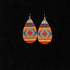 Silver Strike Aztec Teardrop Multicolored Earrings