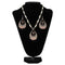 Silver Strike Ladies Earrings and Necklace Set Cross Cutout MultiColor D450021497