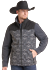 Mens Gray aztec softshell vest