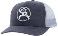 hooey charcoal white ball cap