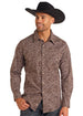 PAISLEY PRINTED LS SNAP