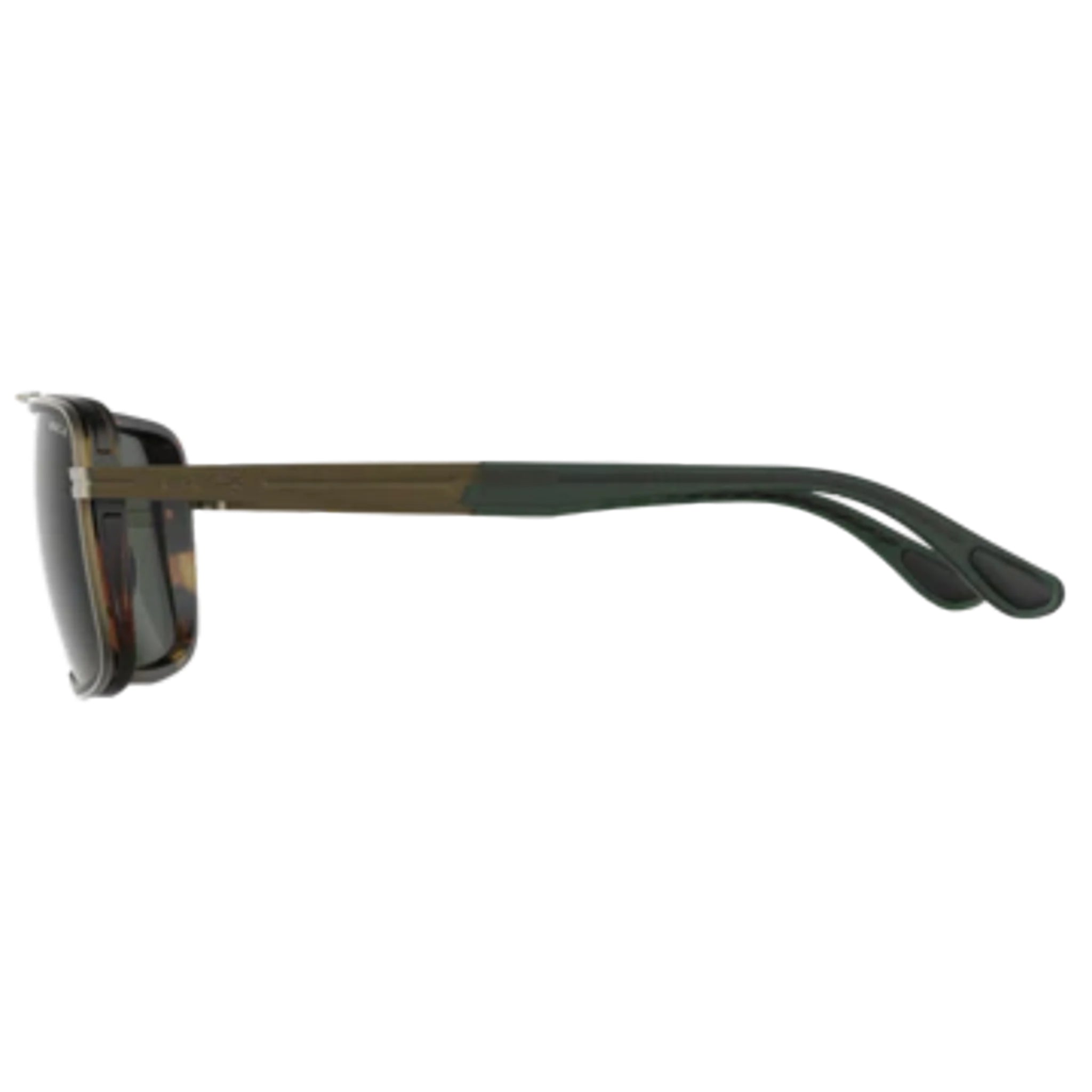 Sunglasses with a Bronze and forest frame