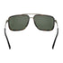 Sunglasses with frame and dark lenses on a white background