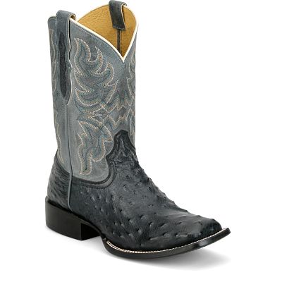 Tony Lama Blaine Grey Blue Goat Cowboy Boots RN3573