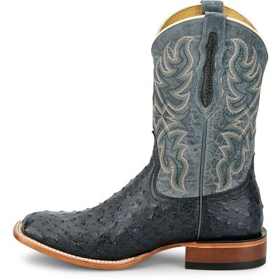 Tony Lama Blaine Grey Blue Goat Cowboy Boots RN3573